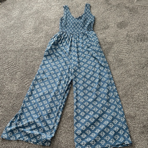 Blue Patterned Jumpsuit - Picture 2 of 3
